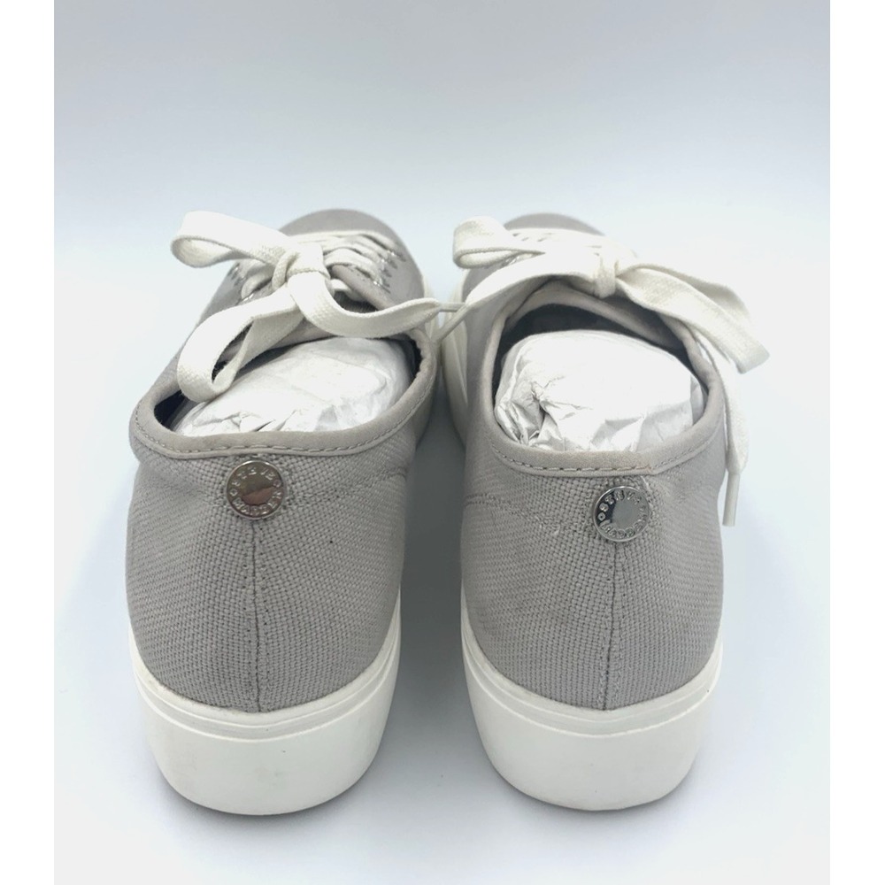 Steve Madden Platform Sneakers Womens Grey Canvas Low Top Lace Up Shoes NWO Box - Picture 4 of 6